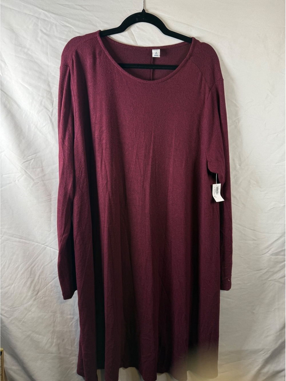 Old Navy Women's 2X Plus Burgundy Long Sleeve Dress